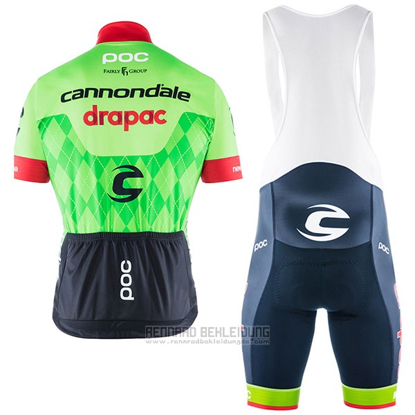 2017 Fahrradbekleidung Cannondale Drapac Grun Trikot Kurzarm und Tragerhose - zum Schließen ins Bild klicken